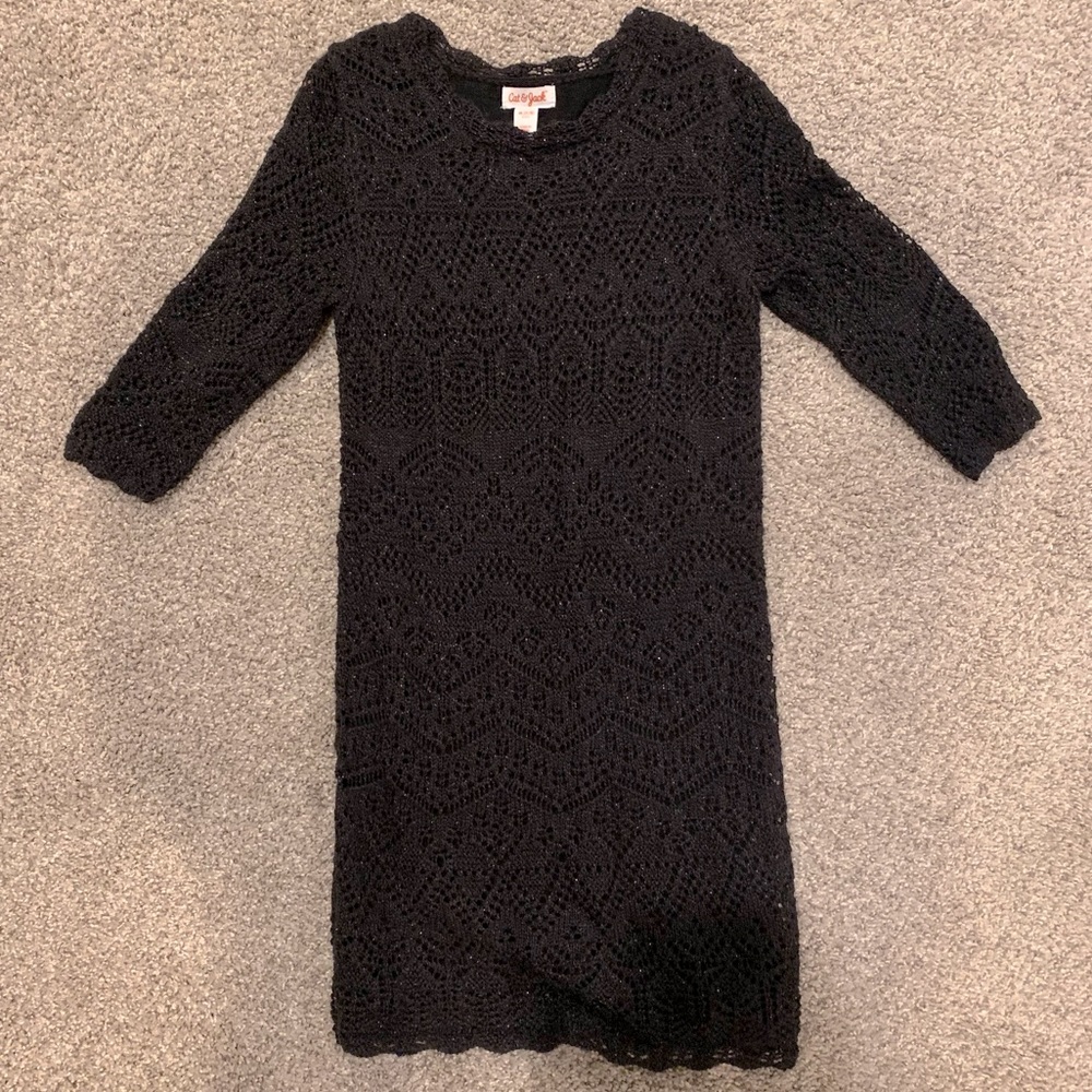 Cat & Jacket Kids Black Shimmer Dress NEW